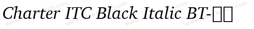 Charter ITC Black Italic BT字体转换